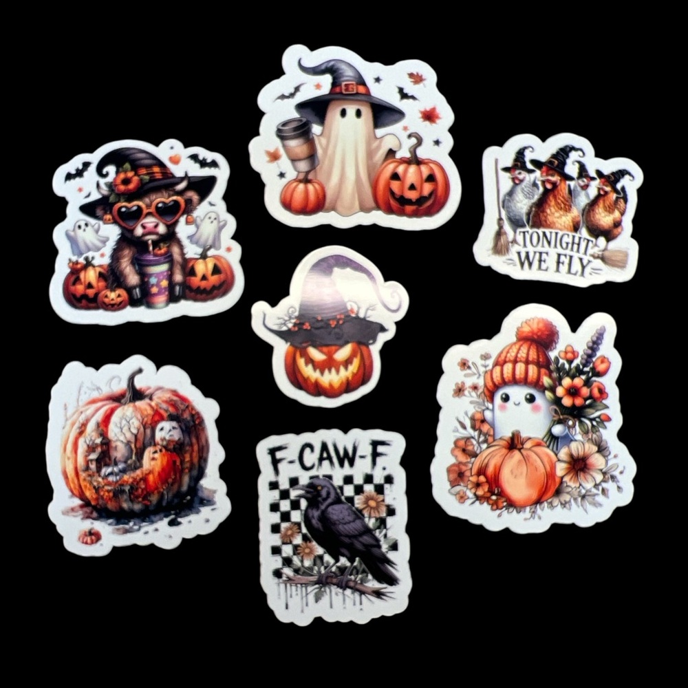 Halloween Themed Sticker Set of 7